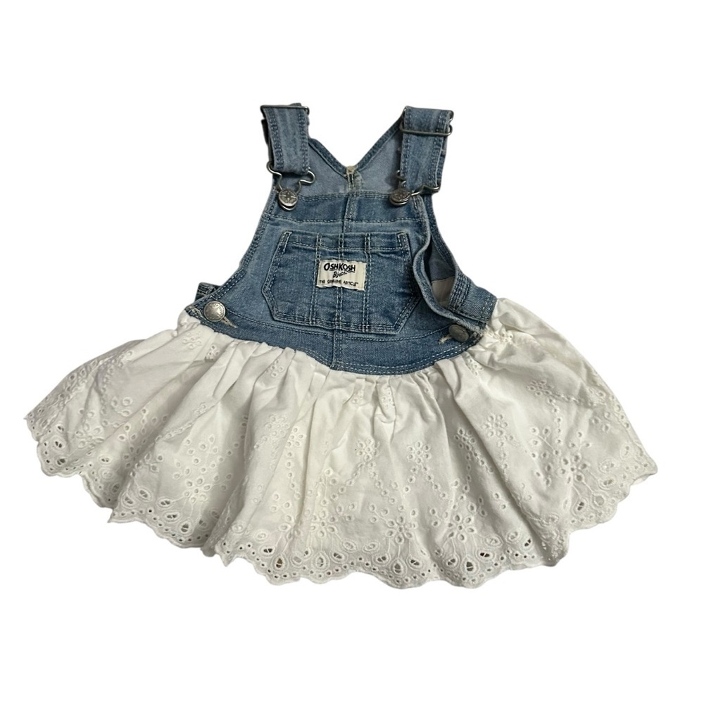 Denim and White Eyelet Skirtall